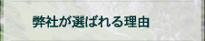 弊社が選ばれる理由